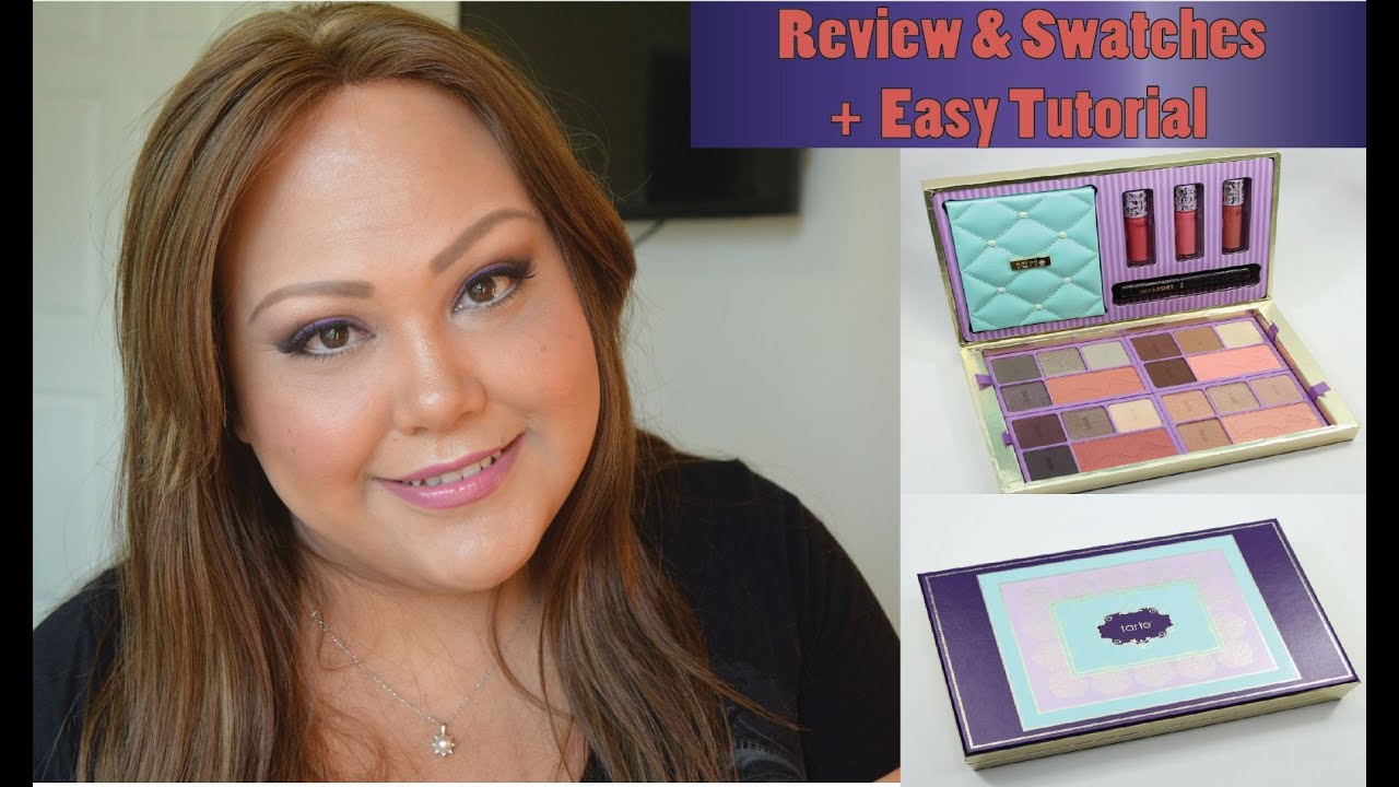 Tarte Away Oui Go Holiday Palette 2014 Review Swatches & Makeup Tutorial