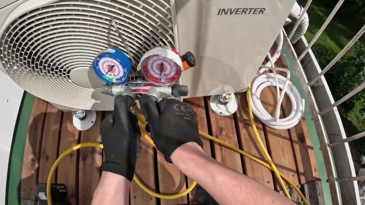 Ilmalämpöpumpun asennus kerrostaloon - Toshiba Haori Mini Split installation to a balcony
