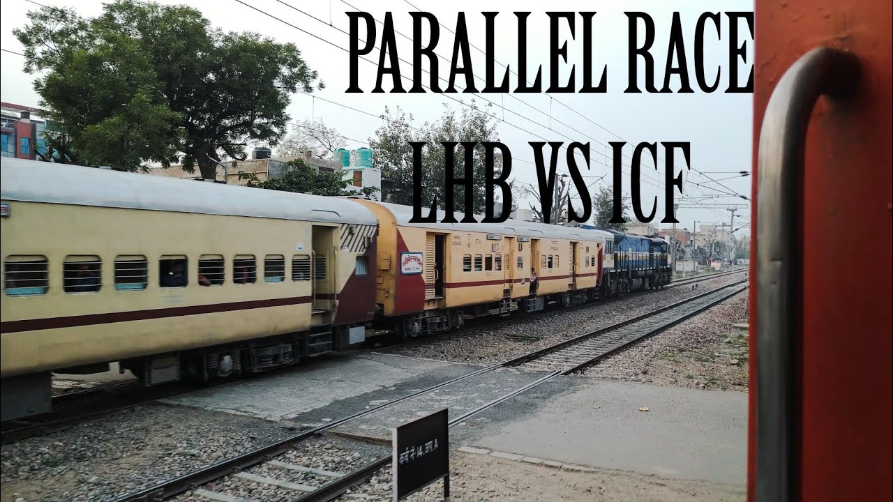PARALLEL RACE || LHB VS ICF || WAP7 VS WDP4D || JAIPUR PRAYAGRAJ VS RANIKHET