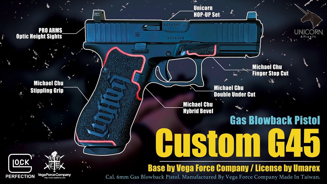 【Airsoft ＃138】Customize my Glock 45 with Stippling Frame | 大改我的比賽用 G45！