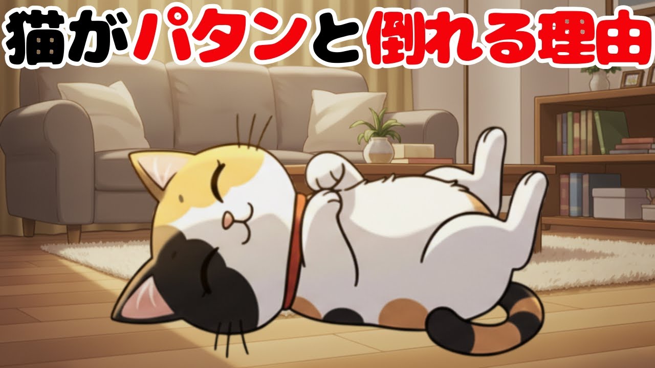 猫が突然パタンと倒れる理由はこれ！【猫雑学】