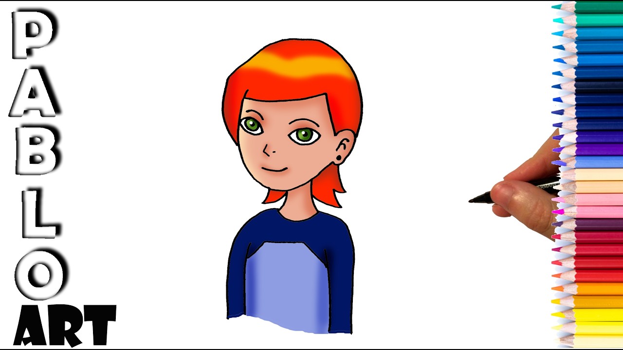 How to draw Gwen Tennyson from Ben 10 | step by step