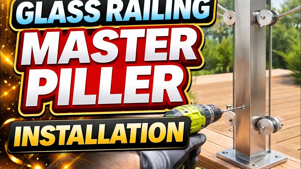 Full Process of Glass Railing Master Pillar Installation
