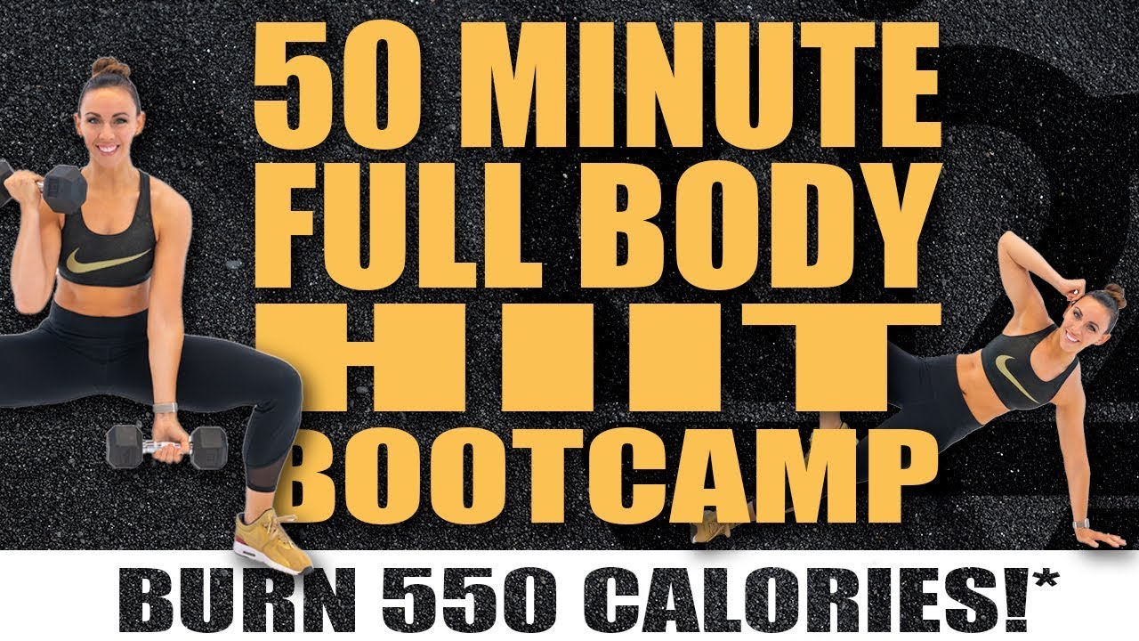 50 Minute FULL BODY HIIT BOOTCAMP WORKOUT 🔥BURN 550 CALORIES!* 🔥with Sydney Cummings