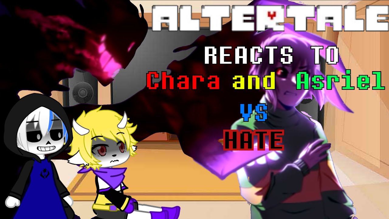 Altertale reacts to Chara and Asriel vs HATE | Glitchtale EP9 