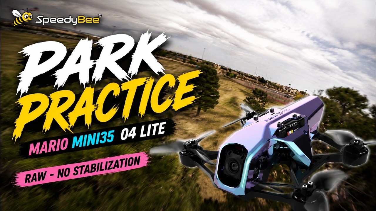 SpeedyBee Mario Mini35 O4 Lite Park Practice | Raw FPV No Stabilization