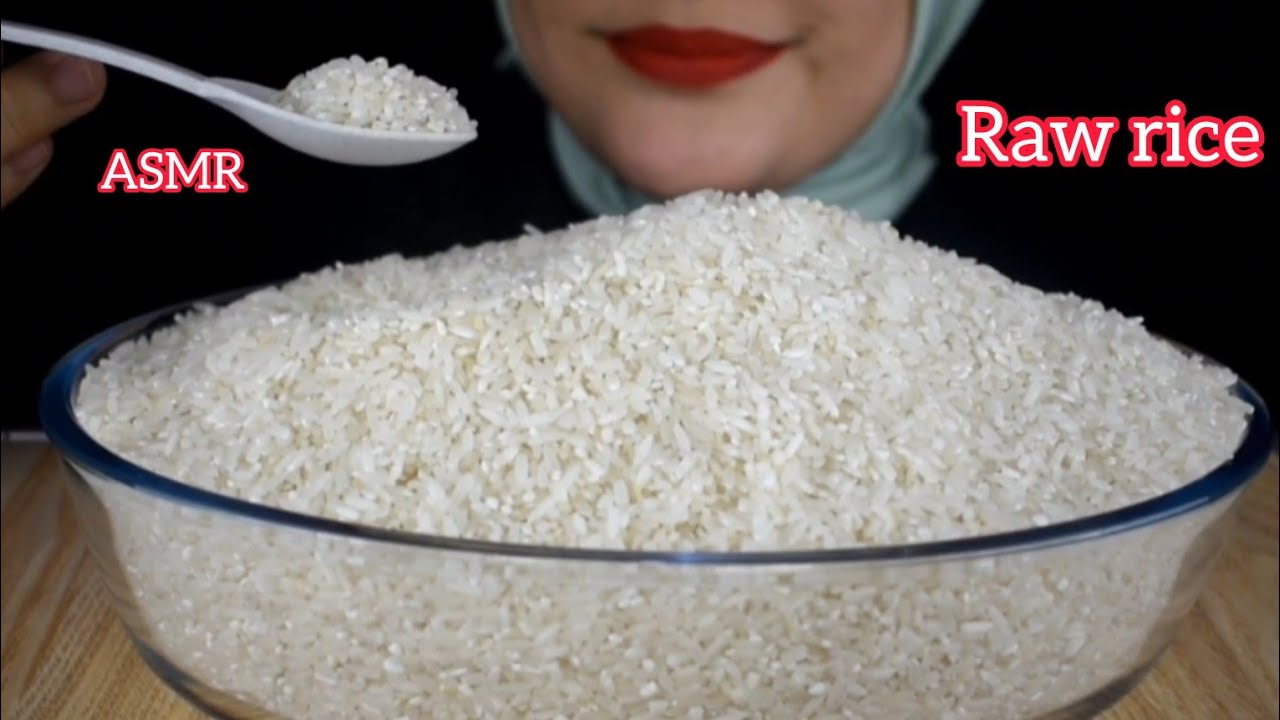 ASMR RAW RICE EATING|RAW RICE| MAKAN BERAS OPUNG