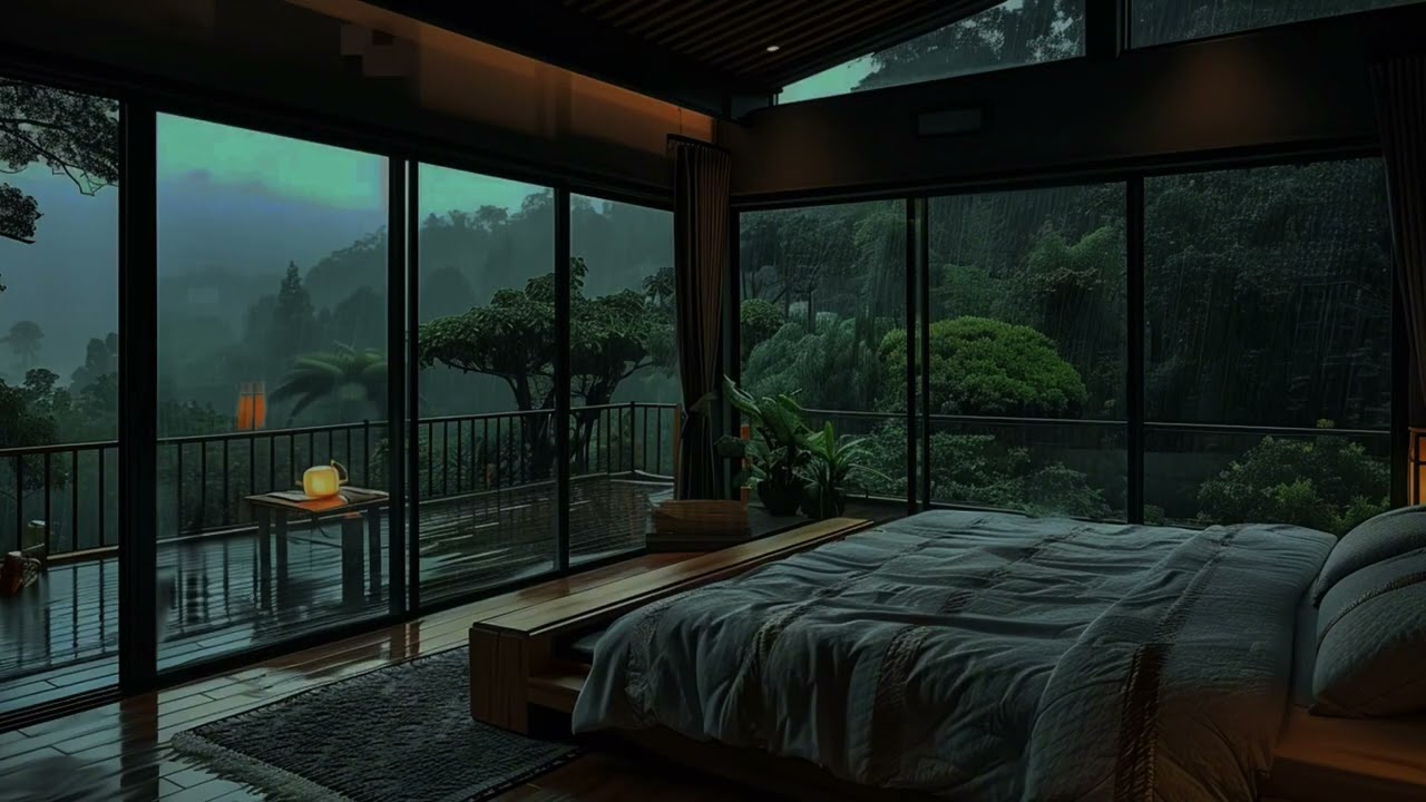 Rain Sounds for Sleeping 🌧 Forest Rain Ambience & 432Hz for Peace & Relaxation 🧘🏽‍♂️ | 8 Hours