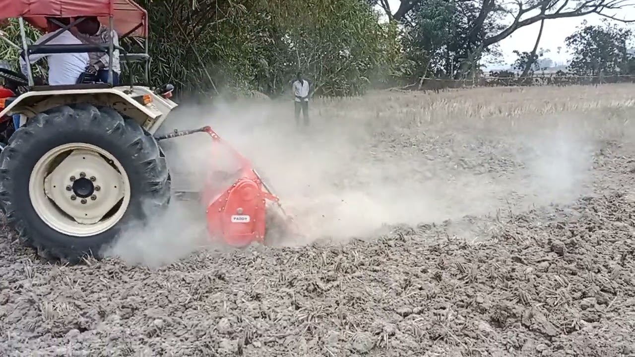 vst Shakti 9045 7ft Rotavator testing