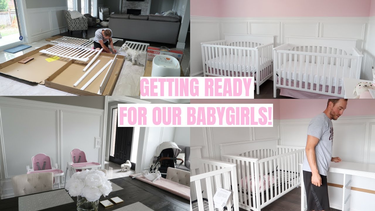 GETTING READY FOR OUR BABYGIRLS!👼🏻👼🏻 SETTING UP THE NURSERY!💕 -SLMissGlamVlogs