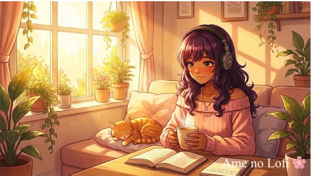 ☀️ Sunlit Room 🌿 Cozy Lofi for Study & Relax | Ame no Lofi