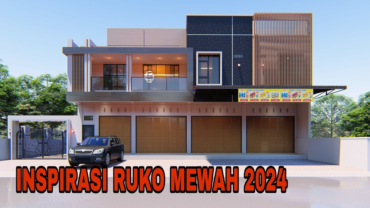 Desain ruko 2 lantai 4 pintu 16x20m Mewah dan cantik banget//Ruko 2024