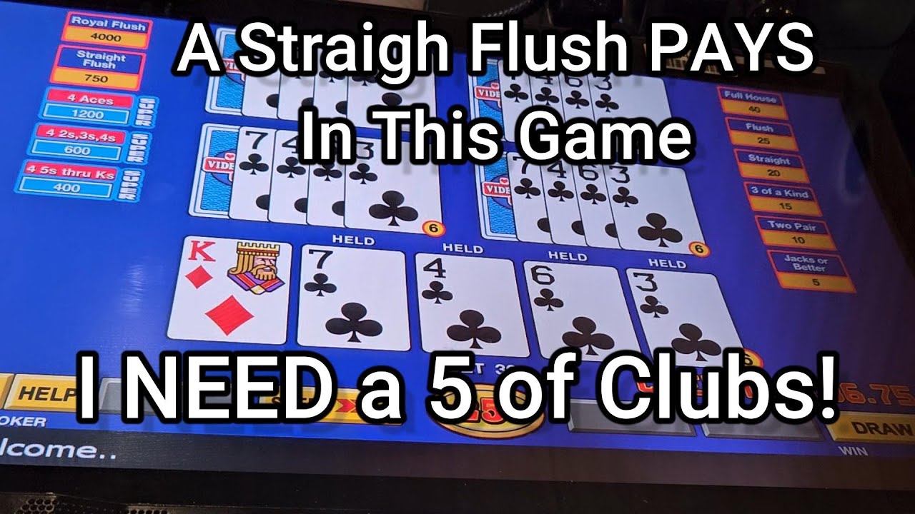 Super Triple Play Video Poker - A Straight Flush PAYS GREAT in this Version!