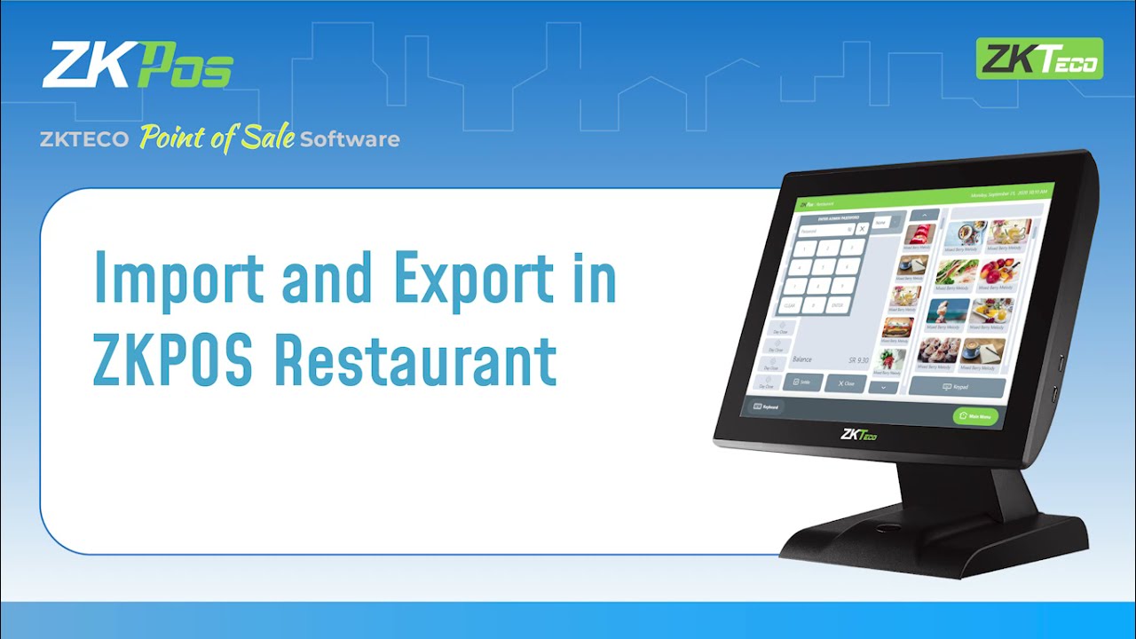 Import and Export in ZKPOS Restaurant