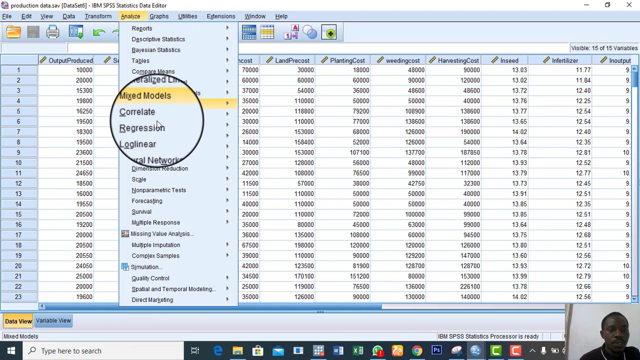 How to Run a Cobb Douglas Regression Analysis in SPSS