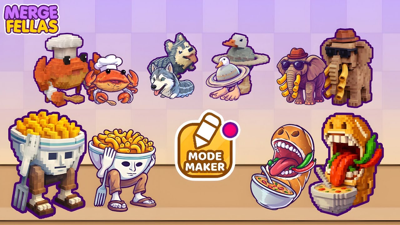 Merge Fellas Italian Blocky Brainrot 3 Maker Mode Evolution Gameplay | NEW MODE – Reaching Max Level