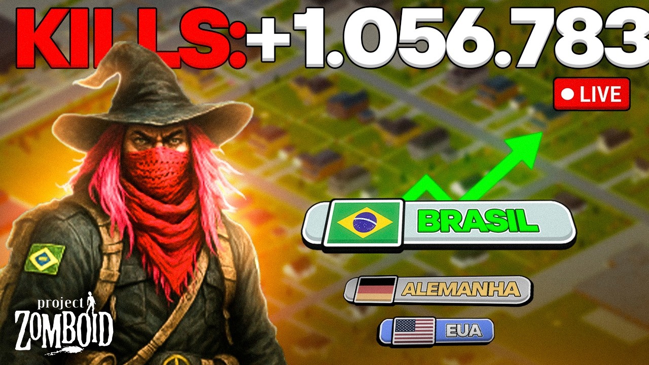 🔴 AO VIVO | 1.056.783 KILLS 8 anos de Sobrevivência | O MUNDIAL DE ZOMBOID 🇧🇷