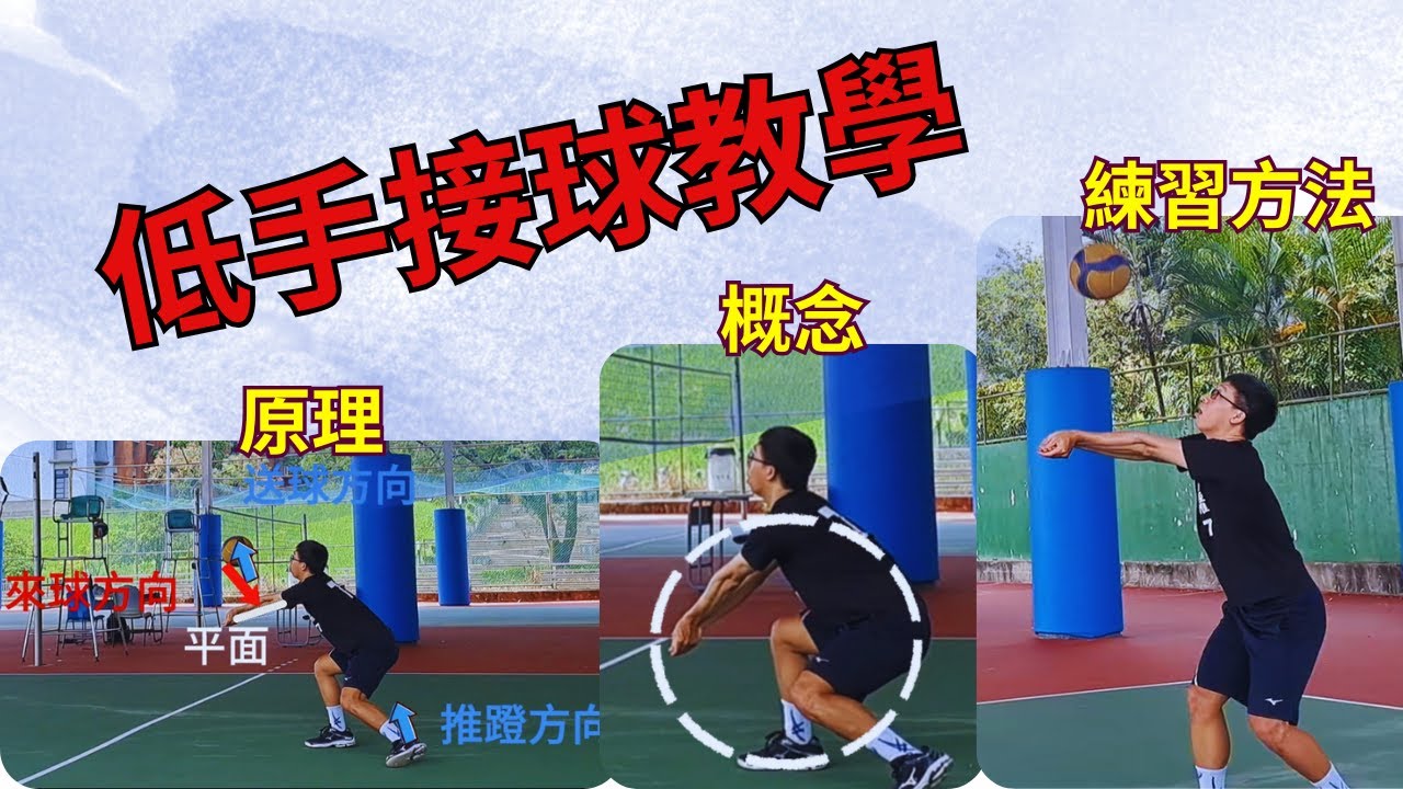 【排球教學】低手接球觀念＆兩個對空練習
