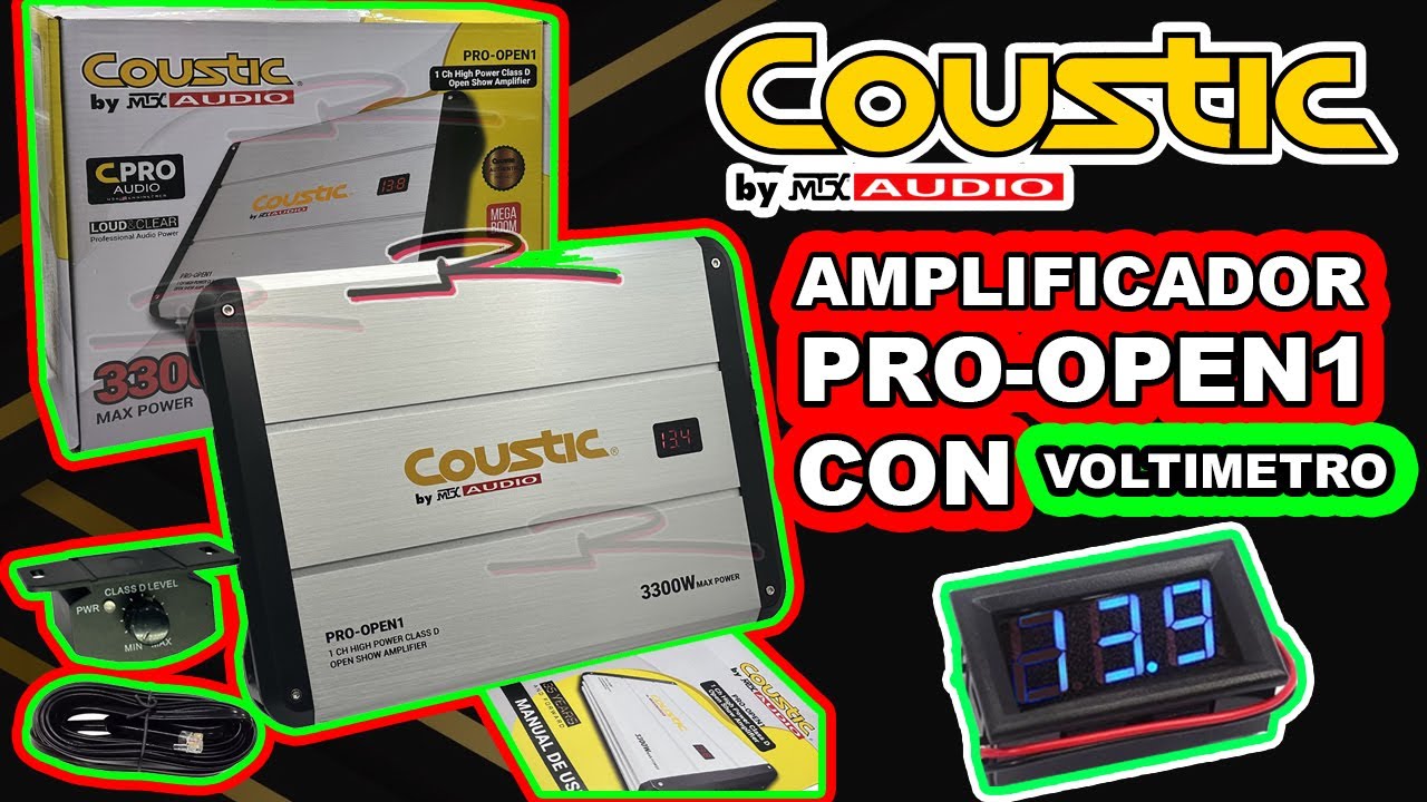 Amplificador con VOLIMETRO COUSTIC PRO-OPEN1