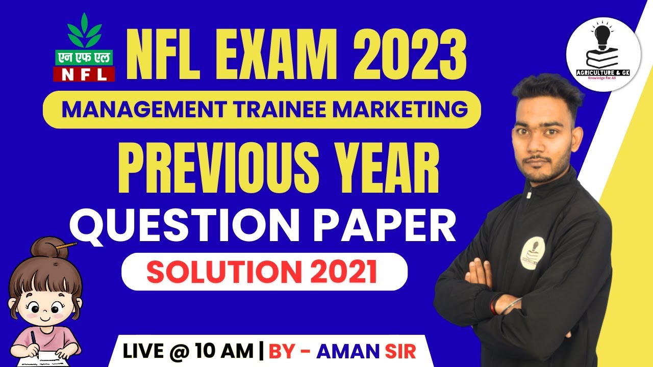 NFL Management Trainee Marketing Exam  Previous Year Paper 2021 | NFL MT Marketing Exam Paper 2021