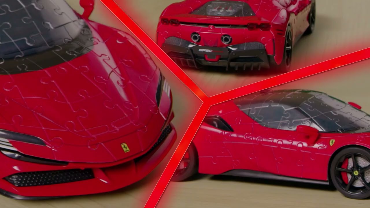 🚗💨 Puzzle 3D Ferrari SF90 Stradale, Scala 1:18: Costruisci la Tua Ferrari da Collezione! 🔧🏎️
