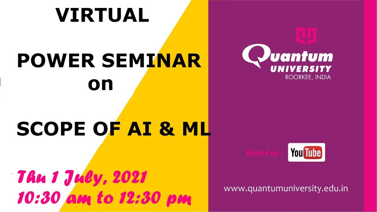 Guest Lecture: SCOPE OF ARTIFICIAL INTELLIGENCE & MACHINE LEARNING