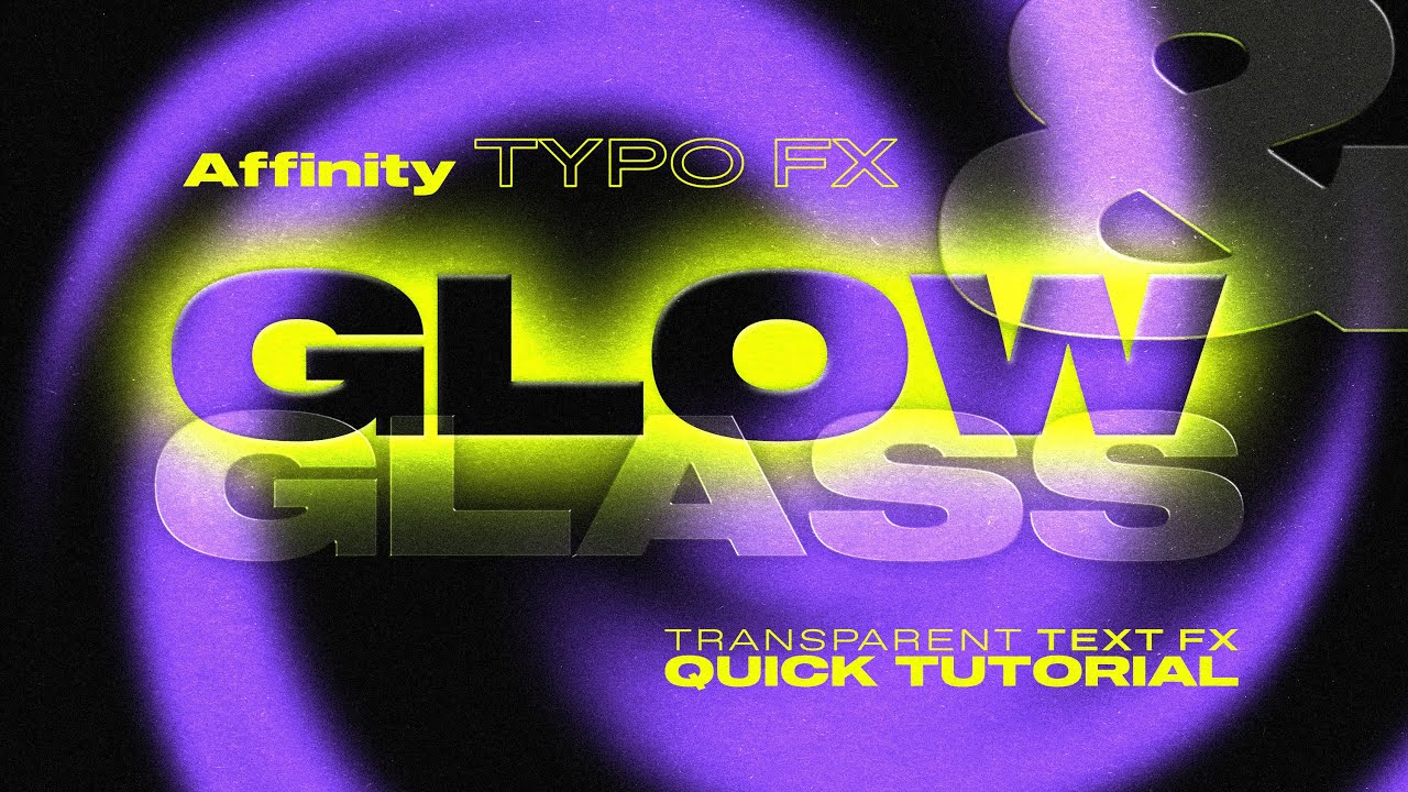 How to create GLOW & GLASS Text - Affinity Photo Tutorial