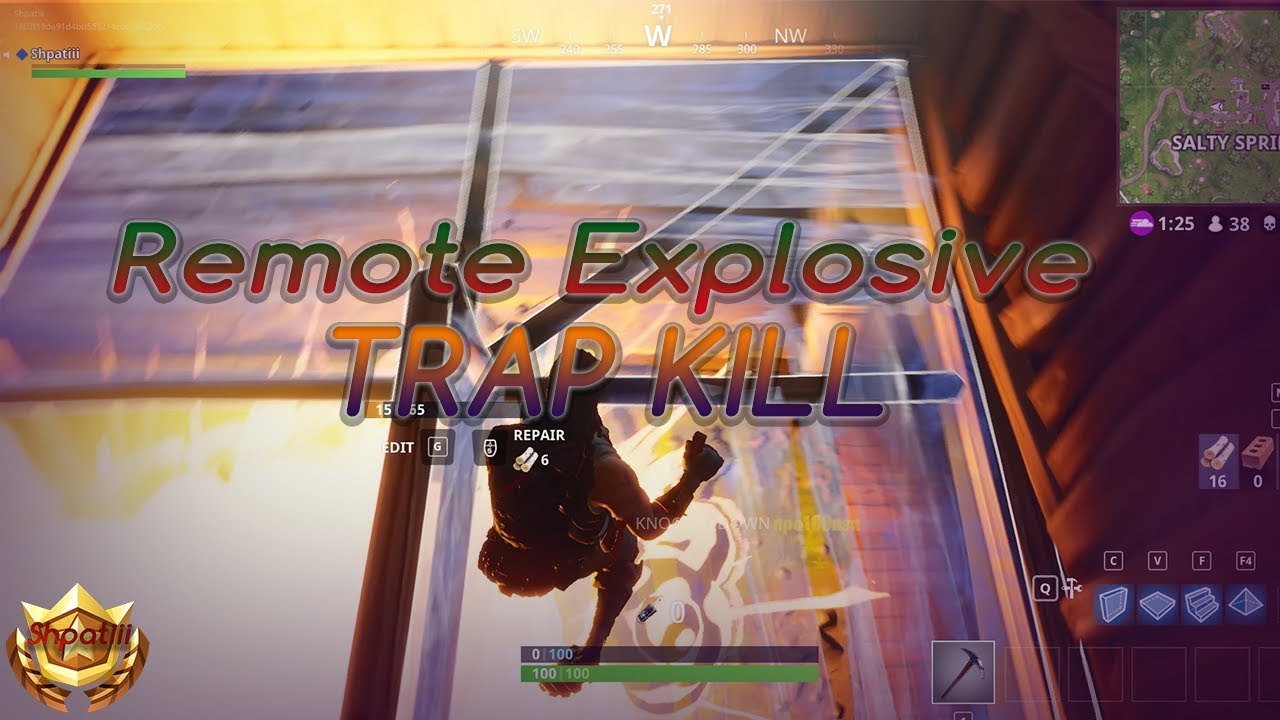 Fortnite Remote Explosive Trap Kill - Fortnite Battle Royale