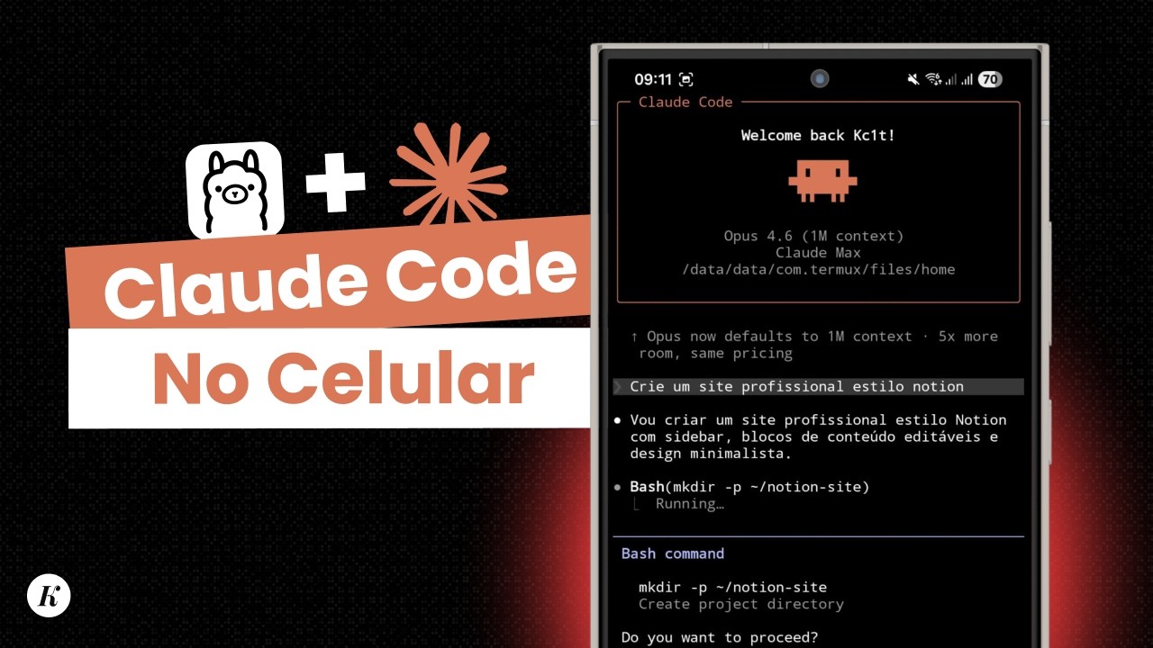 Claude Code NO CELULAR &mdash; Gr&aacute;tis com Ollama ou Assinatura #claudecode #android #gratis #programacao