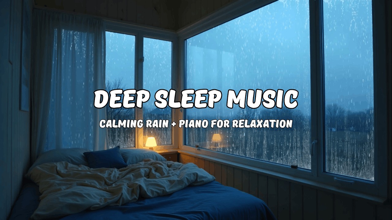 Rainy Piano Sleep Music | Stress Relief & Deep Relaxation 🌧️🎹