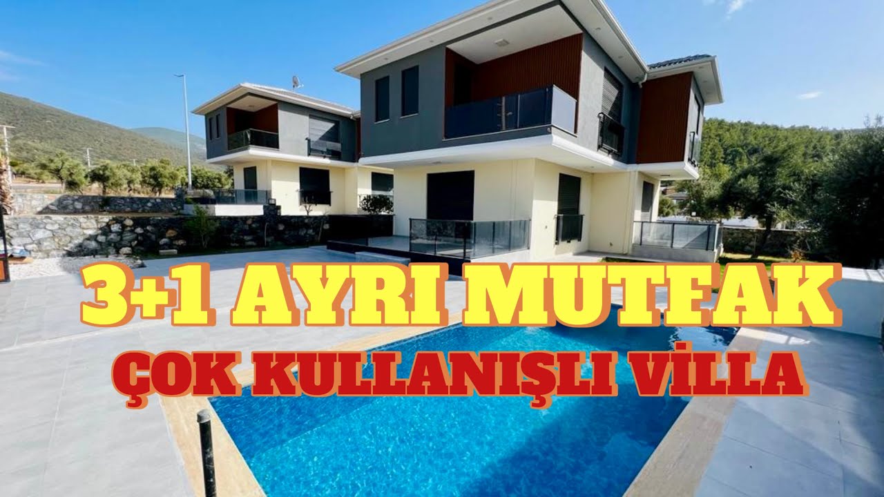 didim akbük’te çok kullanışlı 3+1 ayrı mutfaklı havuzlu villa #akbük #gayrimenkul #didim #satılık