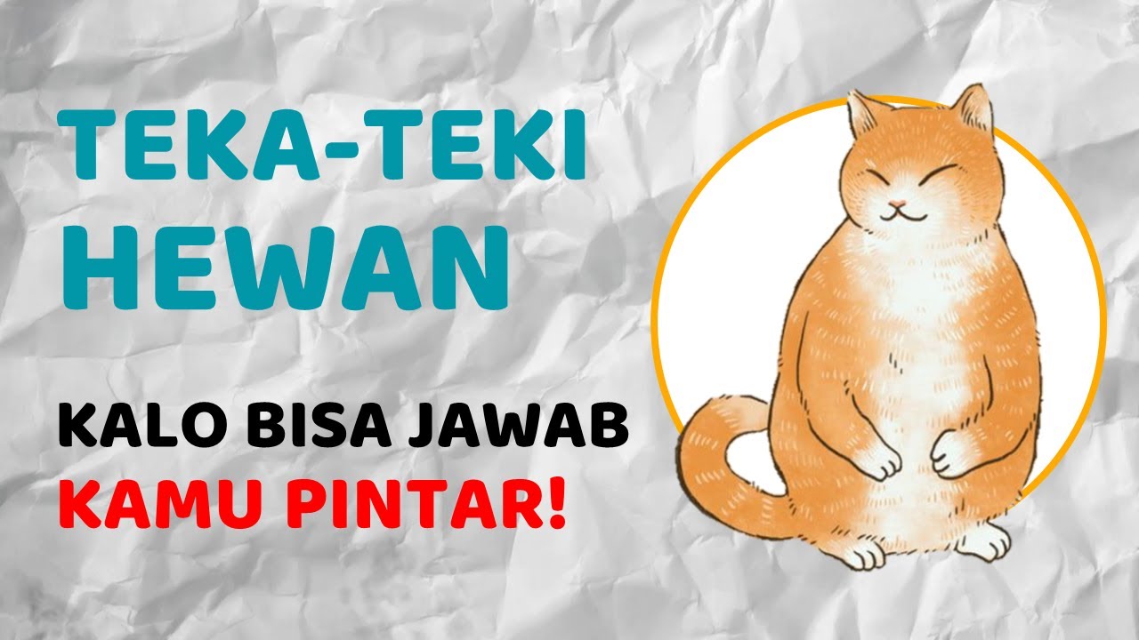 Buktikan Kepintaranmu! Tebak Gambar Teka-teki Nama Hewan