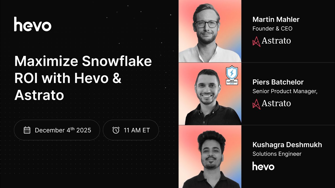 Maximize Snowflake ROI with Hevo & Astrato
