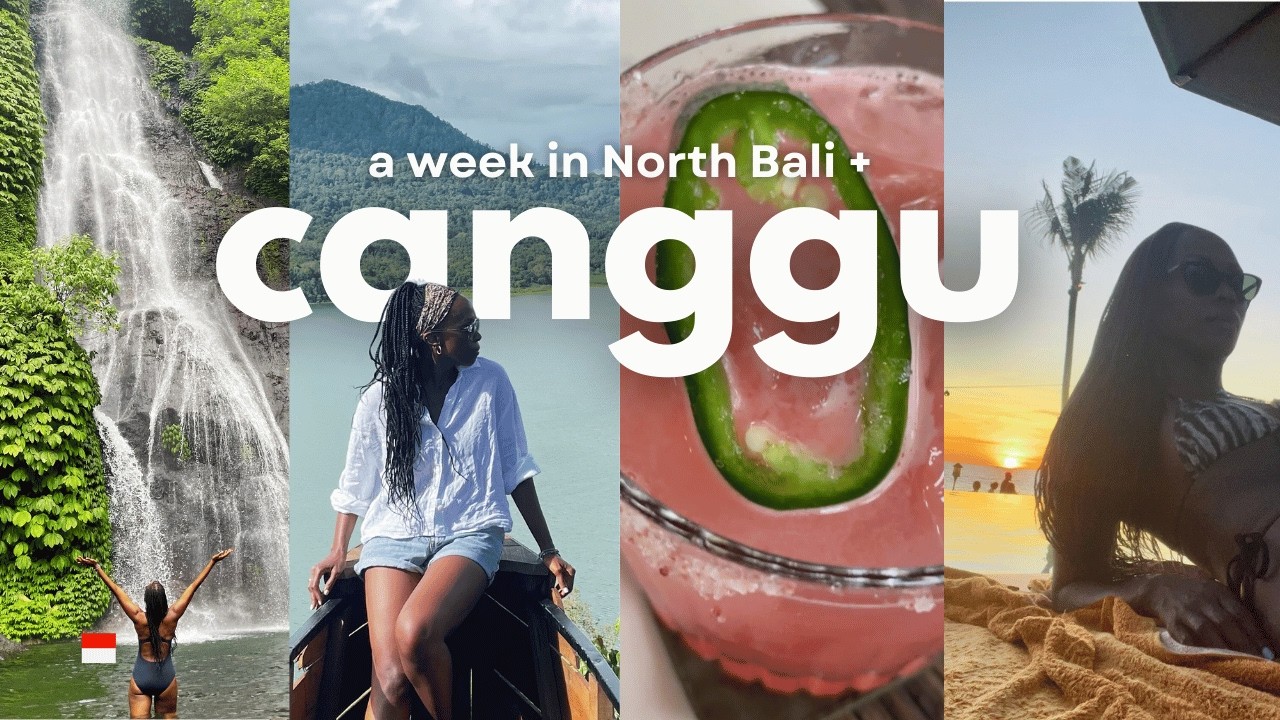 7 day trip canggu + bedugul bali🇮🇩 beach clubs, temples, restaurants, waterfalls - bali vlog