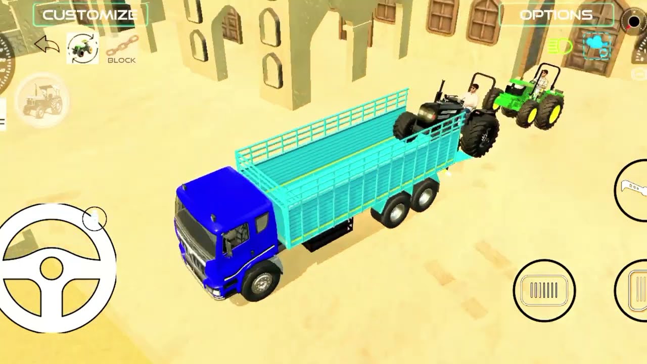 Drive 🕹️ New Sonalika And Jondhere_5075 Unloading truck full game play 📈🕹️