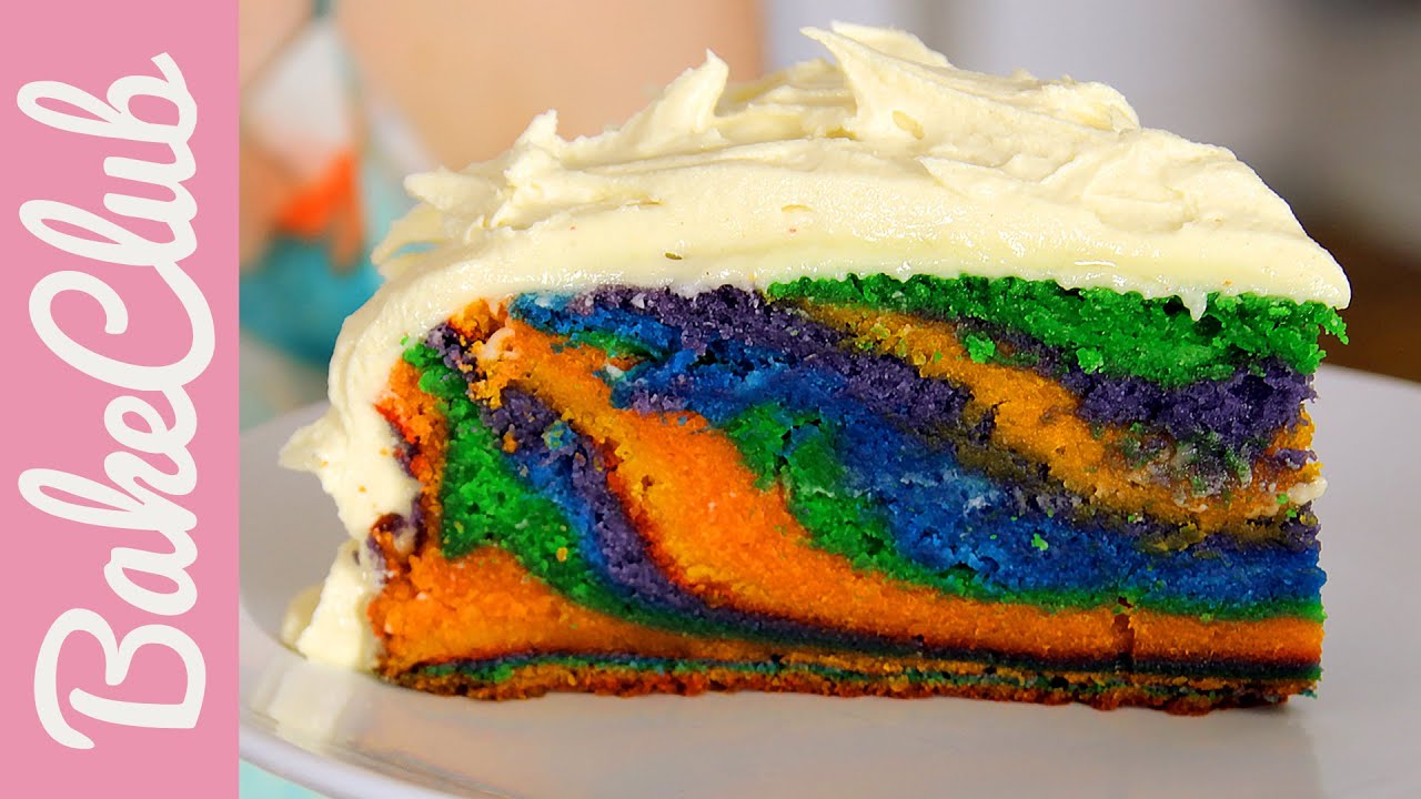 Rainbow Cake (Regenbogenkuchen) - Nur 1 Backgang! | BakeClub