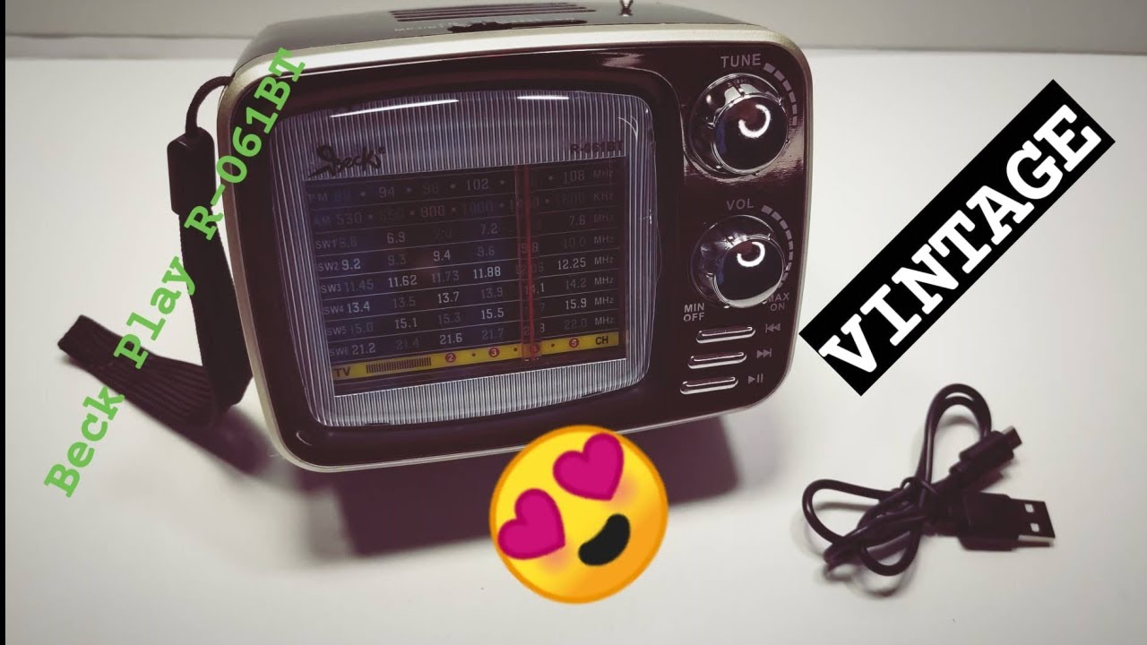 HERMOSO RADIO VINTAGE 🤩BLUETOOTH 🔥 BECK PLAY R-061BT PRUEBAS UNBOXING AM FM AUXILIAR