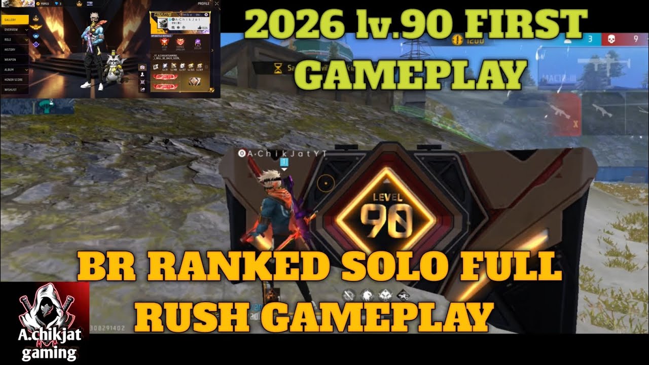 2026 First time Br ranked solo full rush gameplay|| Grandmaster push off 📴