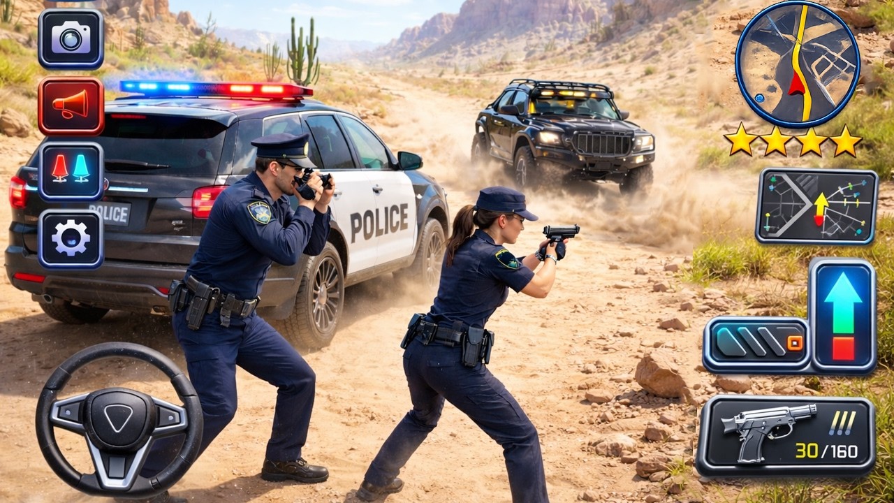 Police Car Chase Simulator Game - Real Cop Cars Driving 3D Simulator New - Android GamePlay