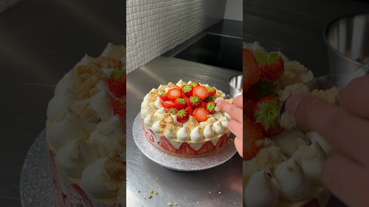Strawberry Biscuit Frasier 101 #cedriklorenzen #food #desserts