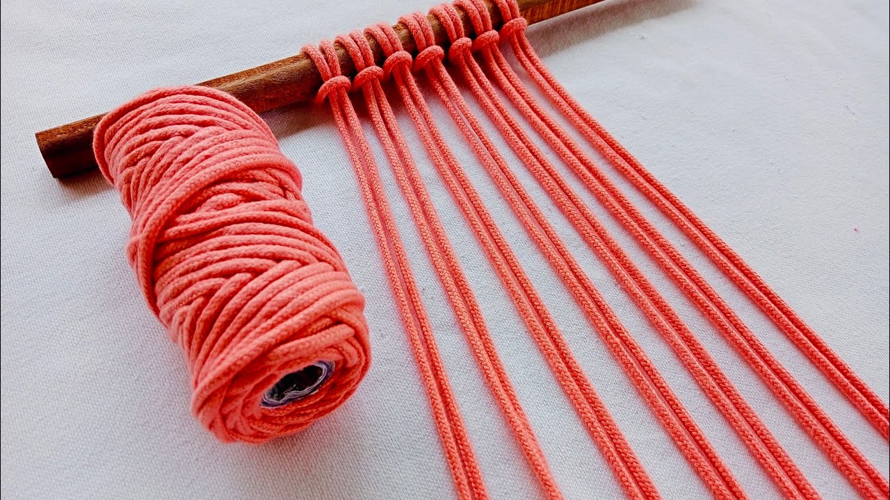 Simple DIY Macrame Pattern Tutorial / Easy Step by Step Tutorial Basic Macrame Knots for Beginners