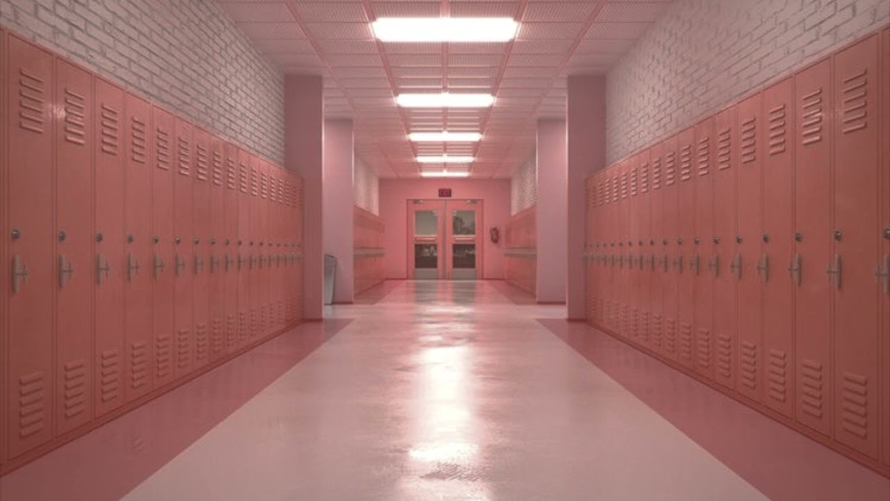 Cupid - Fifty Fifty (twin version) but it is playing in an empty school hallway