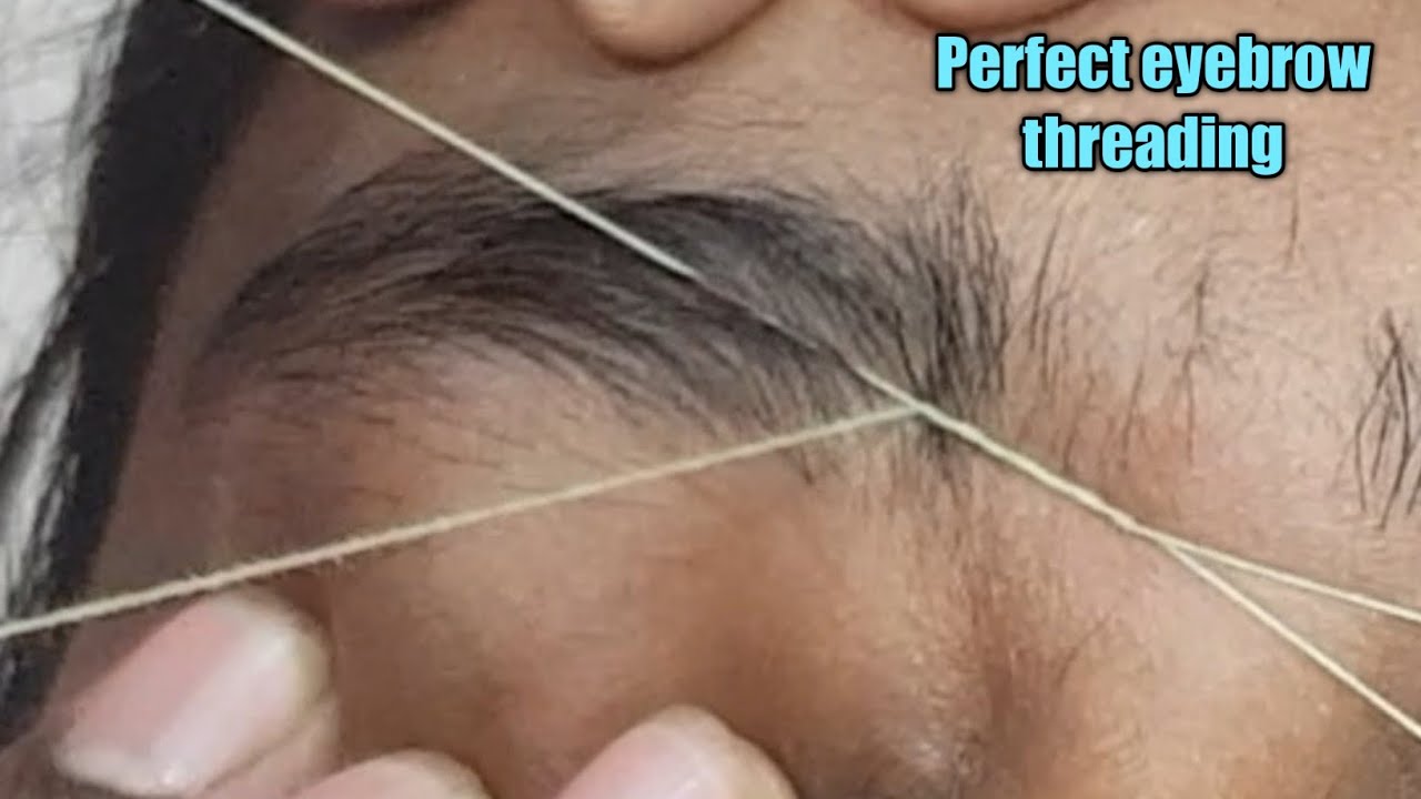 perfect eyebrow threading/eyebrow threading tutorial/threading eyebrow/eyebrow transformation