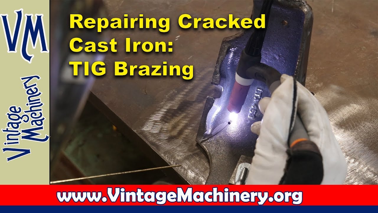 Repairing a Cracked Cast Iron Delta Unisaw Foot by TIG Brazing