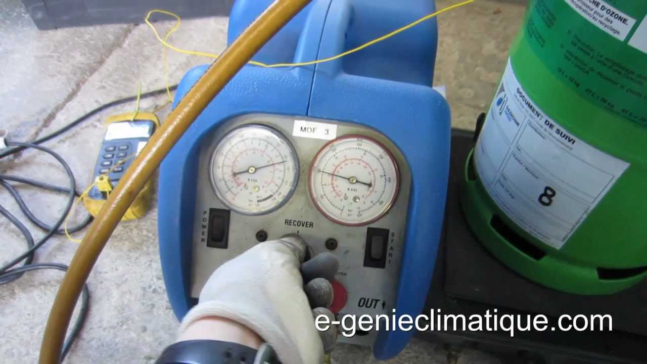 Froid22-Procédure-Station de récupération-récupérer la charge en fluide frigorigène