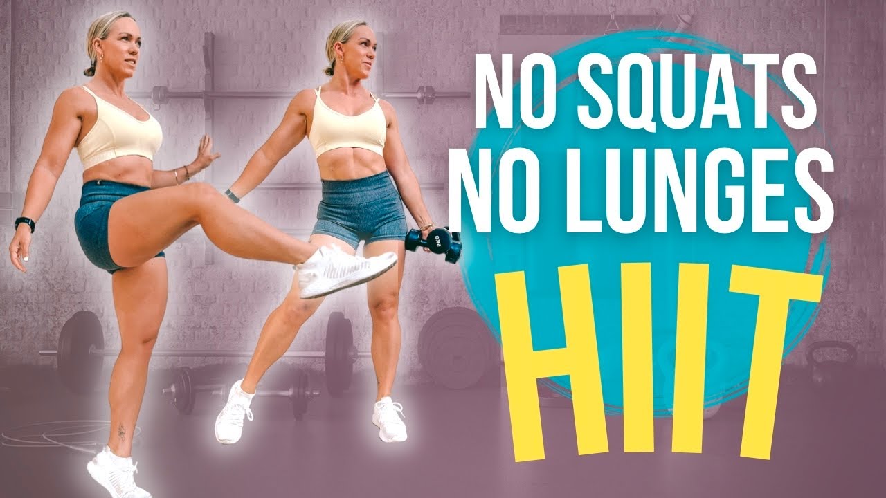 HIIT-тренировка с отягощениями и защитой коленей | БЕЗ ПРИСЕДАНИЙ + ВЫПАДОВ + ПРЫЖКОВ