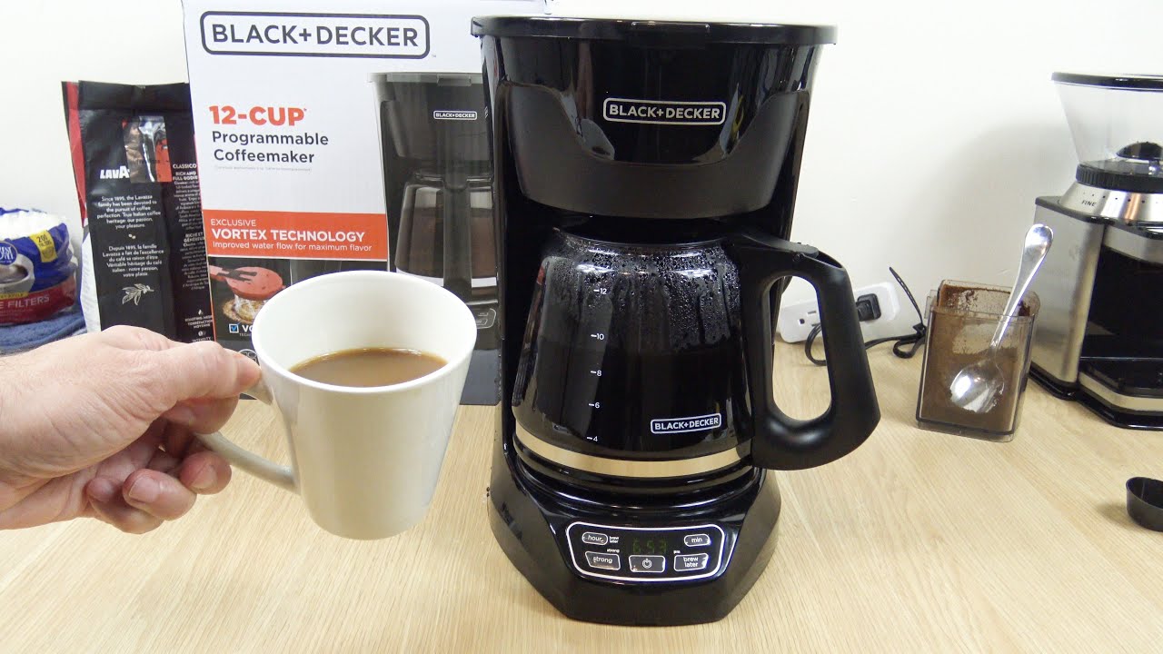 Кофеварка Black and Decker на 12 чашек — часы, таймер, как пользоваться