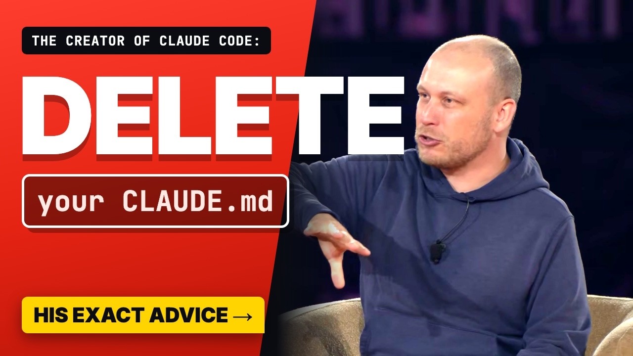Claude Code&rsquo;s Creator: &ldquo;Delete Your CLAUDE.md&rdquo; &mdash; 7 Moments That Matter (Boris Cherny at YC)