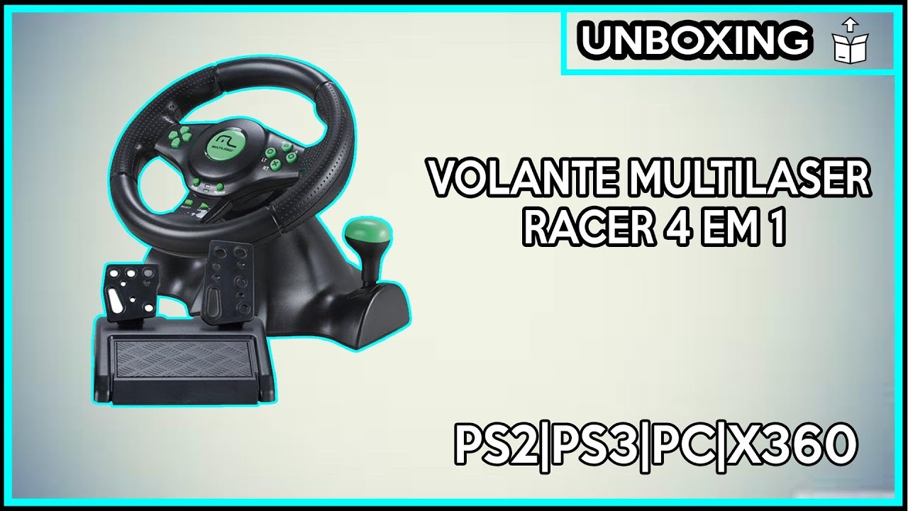 Unboxing volante Multilaser Racer 4 em 1