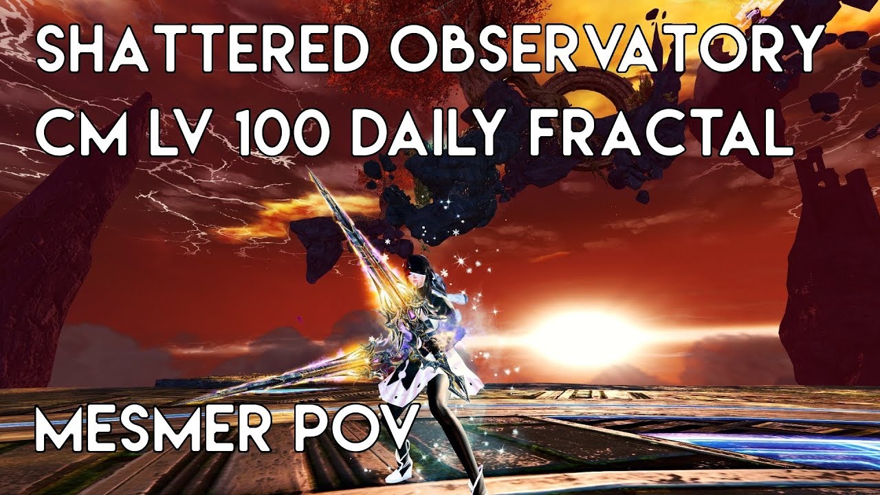 Gw2 [qT] Daily Shattered Observatory Challenge Mode (Lv100) Bosses | Mesmer PoV
